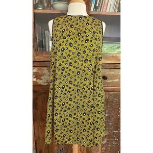 Gold and Navy Dot Zara Trapeze Dress